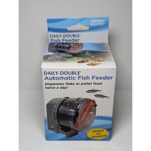 Penn-Plax Daily Double Automatic Fish Feeder Flake Pellet Food Aquarium Tank